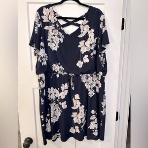 Maurices Blue Flutter Sleeve Mini Dress - Size 2X